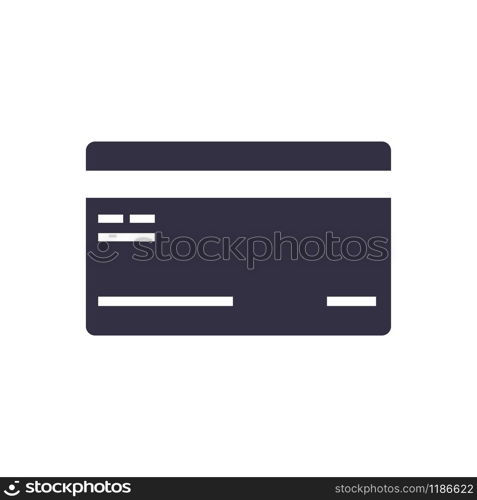 Modern plastic credit card. Flat style cash vector icon. Banking and financial illustration. The symbol of electronic money