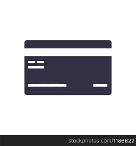 Modern plastic credit card. Flat style cash vector icon. Banking and financial illustration. The symbol of electronic money
