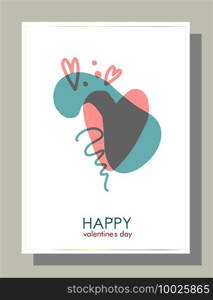 Modern poster with valentine’s day. Future geometric design.. Modern poster with valentine’s day. Future geometric design
