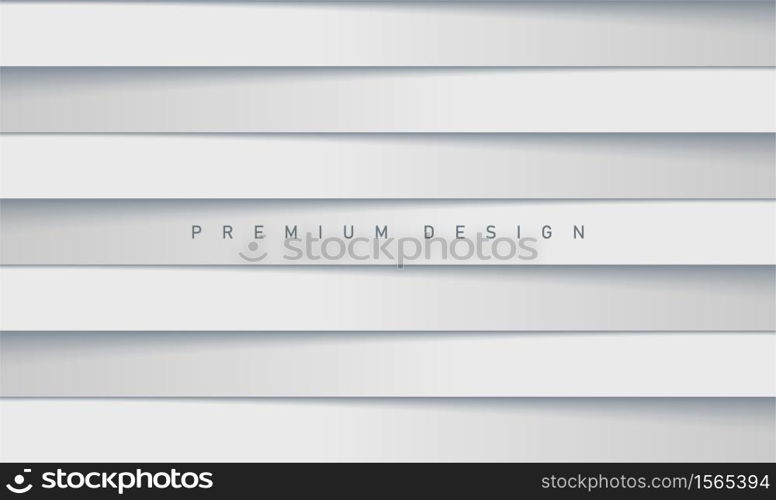 Modern Premium cover background with gradient white gray stripes for poster or cover