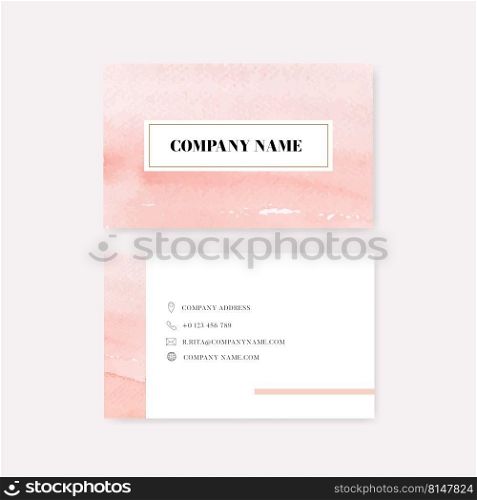 Modern Professional Business Card Template, Simple Business Card, watercolor Business Card Template