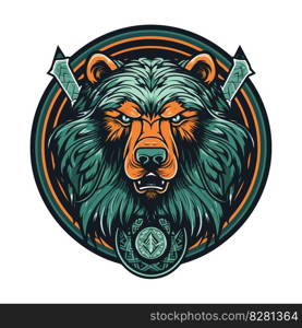 Modern professional grizzly bear logo for a sport team.. Modern professional grizzly bear logo for a sport team