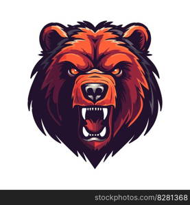 Modern professional grizzly bear logo for a sport team.. Modern professional grizzly bear logo for a sport team
