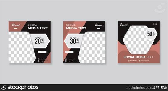 Modern promotion square web banner for social media mobile apps
