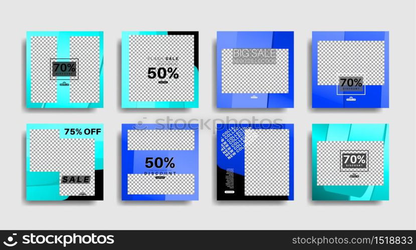 Modern promotion square web banner for social media . vector design illustration. Geometric shape banner template that can be edited for social media posts. vector design