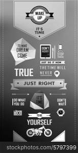 Modern Quote infographic on blur Background, typography