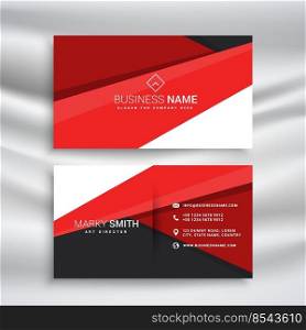modern red and black business card wit minimal geometrical shapes