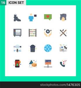 Modern Set of 16 Flat Colors Pictograph of health, scrub, like, rub, hand Editable Pack of Creative Vector Design Elements