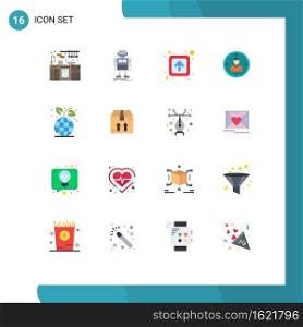 Modern Set of 16 Flat Colors Pictograph of resources, hunting, arrow, hr, target Editable Pack of Creative Vector Design Elements