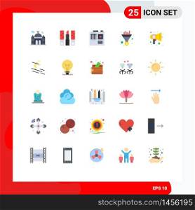 Modern Set of 25 Flat Colors and symbols such as audio, sales, lipstick, funnel, motherboard Editable Vector Design Elements