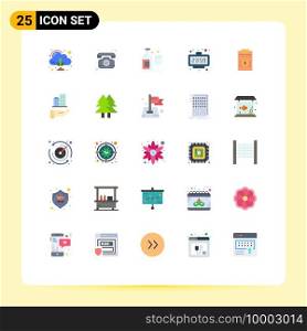 Modern Set of 25 Flat Colors and symbols such as business, watch, bar, time, minute Editable Vector Design Elements