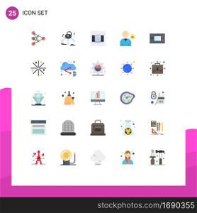 Modern Set of 25 Flat Colors and symbols such as gameboy, devices, price, user, person Editable Vector Design Elements
