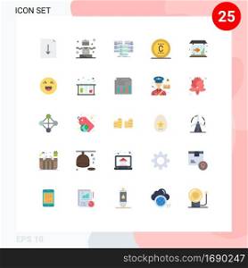 Modern Set of 25 Flat Colors and symbols such as living, trademark, centre, seo, copyright Editable Vector Design Elements