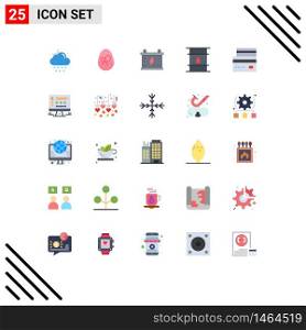 Modern Set of 25 Flat Colors and symbols such as logistic, cylinder, nature, container, car Editable Vector Design Elements