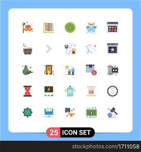 Modern Set of 25 Flat Colors and symbols such as meeting, teamwork, form, team, gorki Editable Vector Design Elements