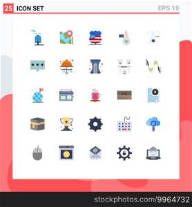 Modern Set of 25 Flat Colors and symbols such as offer, investment, shield, give, bag Editable Vector Design Elements