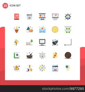 Modern Set of 25 Flat Colors and symbols such as software, editor, architecture, computer, planning Editable Vector Design Elements