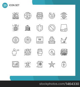 Modern Set of 25 Lines and symbols such as environment, drop, earth, wardrobe, interior Editable Vector Design Elements