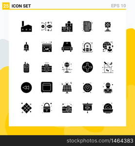 Modern Set of 25 Solid Glyphs and symbols such as price, bill, digital, valentine, product Editable Vector Design Elements