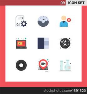 Modern Set of 9 Flat Colors and symbols such as baby, layout, man, grid, laptop Editable Vector Design Elements