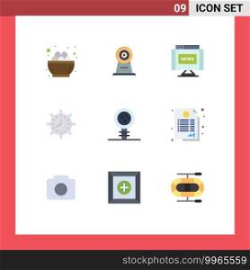 Modern Set of 9 Flat Colors Pictograph of timing, time, hotel, deadline, news Editable Vector Design Elements