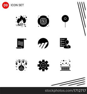 Modern Set of 9 Solid Glyphs Pictograph of crypto, world coin, hardware, greece, file Editable Vector Design Elements
