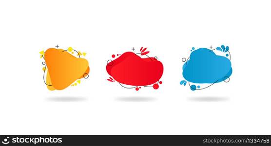Modern set of abstract gradient banners. Vector template banners. Template ready for use in web or print design. EPS 10