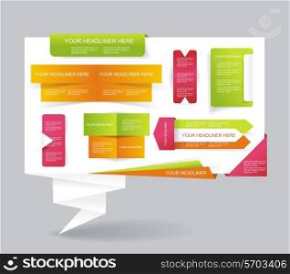 Modern set of business infographic vector elements