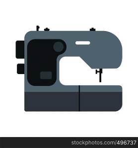 Modern sewing machine flat icon isolated on white background. Modern sewing machine flat icon