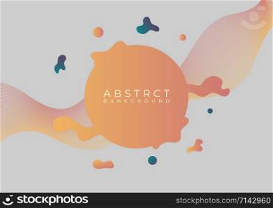 Modern shape abstract element fluid style particle modern line with space. vector illustration