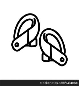modern shaped earphones icon vector. modern shaped earphones sign. isolated contour symbol illustration. modern shaped earphones icon vector outline illustration