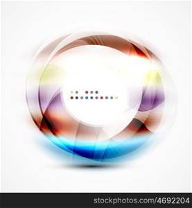 Modern shiny blurred swirl template, vector layout for message presentation