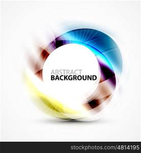 Modern shiny blurred swirl template, vector layout for message presentation