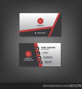 Modern simple business card template with flat user interface, Vector Illustration