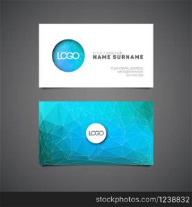 Modern simple business card template with place for your company name - blue version