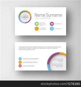 Modern simple white business card template with some placeholder