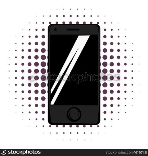 Modern smartphone comics icon on a white background. Modern smartphone comics icon