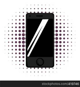 Modern smartphone comics icon on a white background. Modern smartphone comics icon