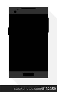modern smartphone on white background. Vector illustrator