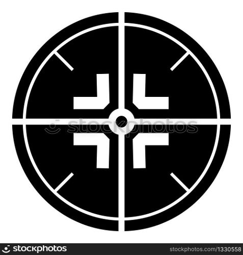 Modern sniper crosshair icon. Simple illustration of modern sniper crosshair vector icon for web design isolated on white background. Modern sniper crosshair icon, simple style