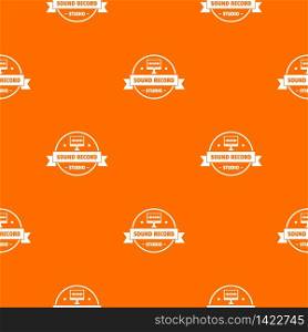 Modern sound studio pattern vector orange for any web design best. Modern sound studio pattern vector orange