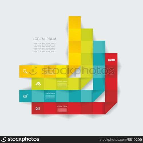 Modern spiral infographics options banner. Vector illustration.