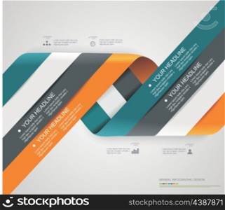 Modern spiral options banner,can be used for workflow layout, infographics, number llines, web design.