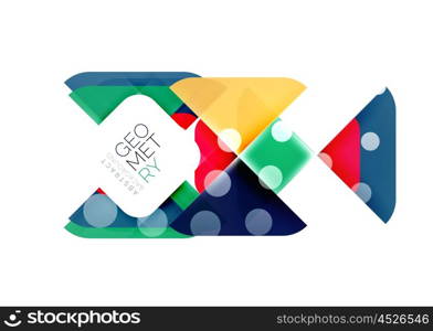 Modern square abstract background, vector color banner