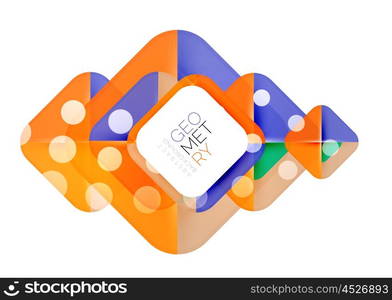 Modern square abstract background, vector color banner