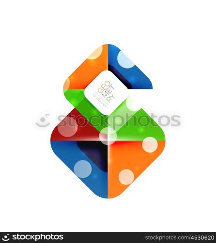 Modern square abstract background, vector color banner