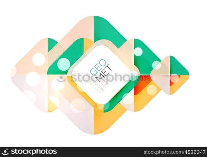 Modern square abstract background, vector color banner