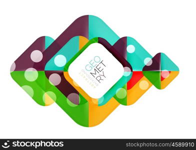 Modern square abstract background, vector color banner