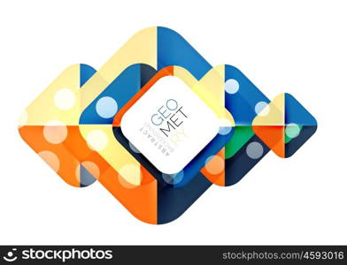 Modern square abstract background, vector color banner