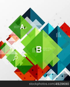 Modern square composition, abstract banner. Modern square composition, abstract banner. Vector template background for workflow layout, diagram, number options or web design